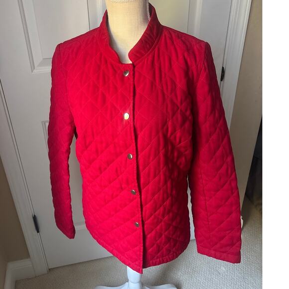 BRIGGS Red Quilted Barn Jacket Size L - Picture 1 of 5